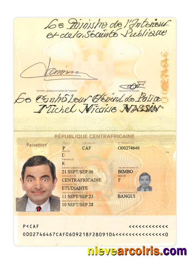 Central Africa passport 2023-present